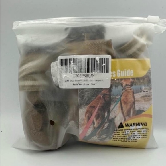 QUMY dog waterproof boots- Leopard print- Size
2 (18-27 lbs) gentle used - Picture 9 of 10